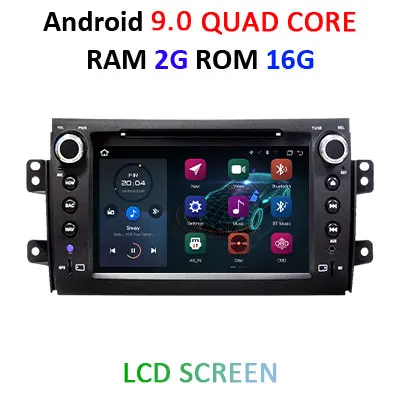 4G+ 64G Android 9,0 2 din Автомобильный мультимедийный dvd-плеер gps для Suzuki SX4 2006 2007 2008 2009 2010 2011 2012 2013 автомобиль радио obd2 dvr - Цвет: 2G 16G LCD