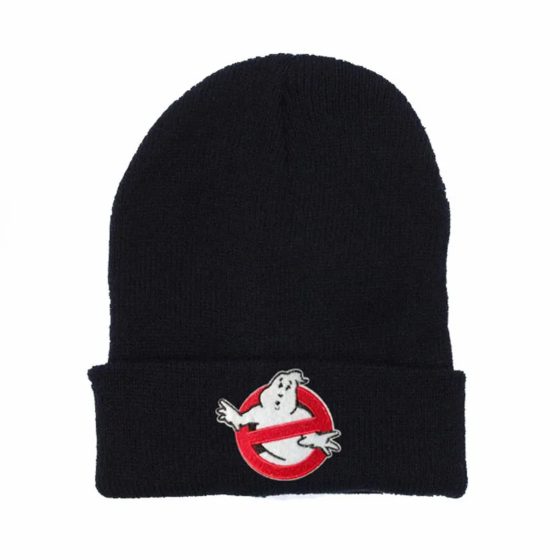 Ghostbusters Movie Knit Hat Winter Hats Casual Beanie For Men Women Fashion Knitted Winter Hat Hip-hop Skullies Hat