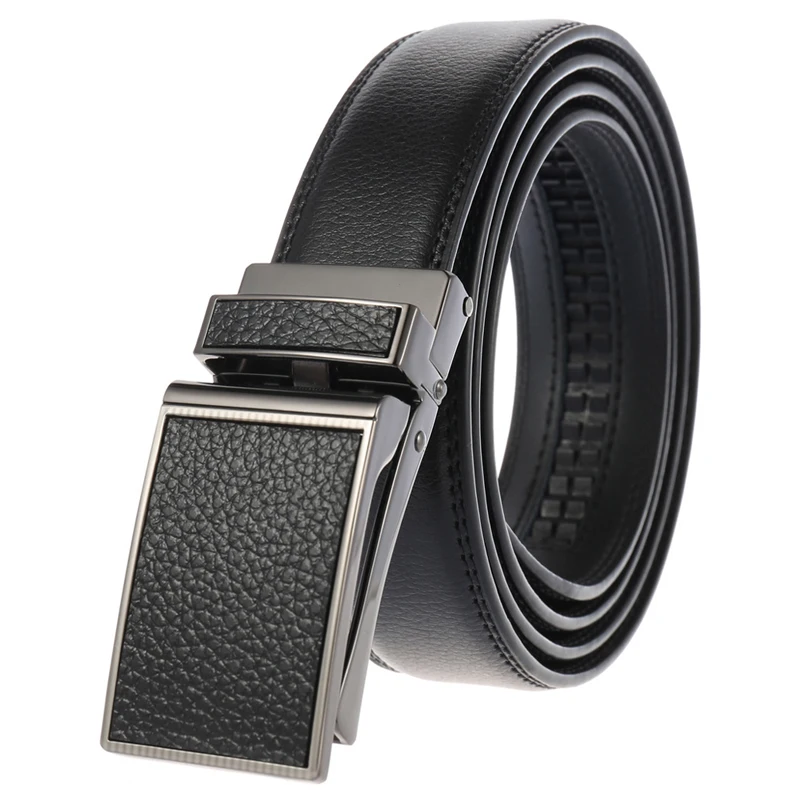 MEDYLA New Automatic buckle men belts fashion business belt Famous brand luxury belts for men leather 3.0cm