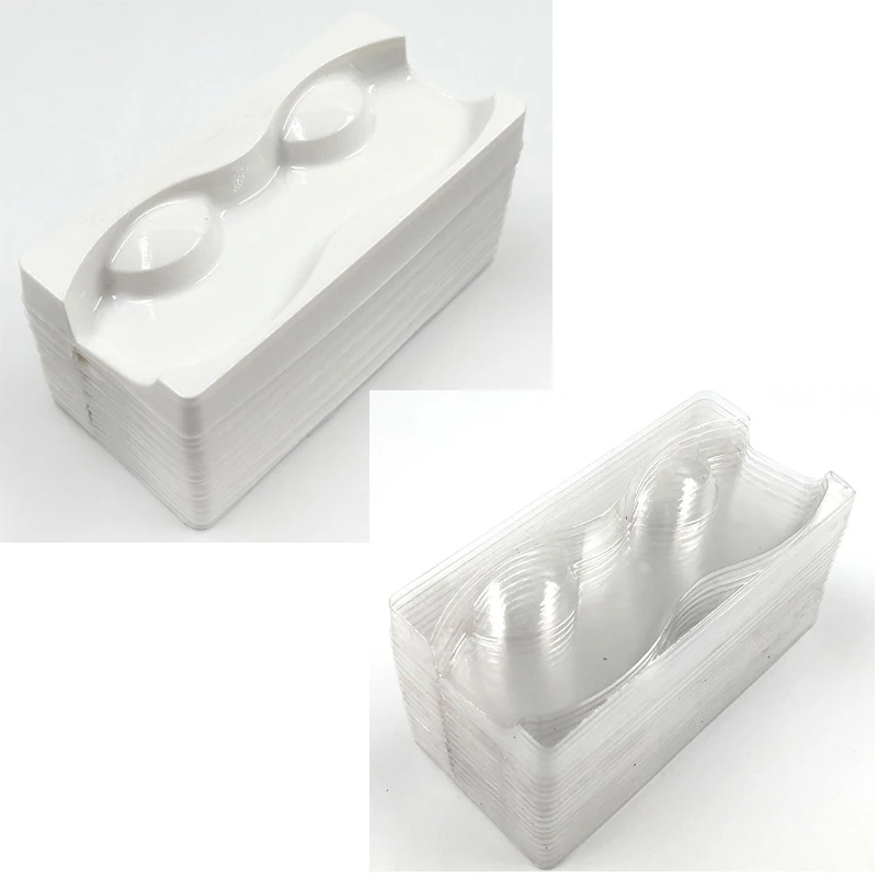 Оптовая продажа 100 шт/упаковка прозрачные лотки для ресниц пластиковый норковый