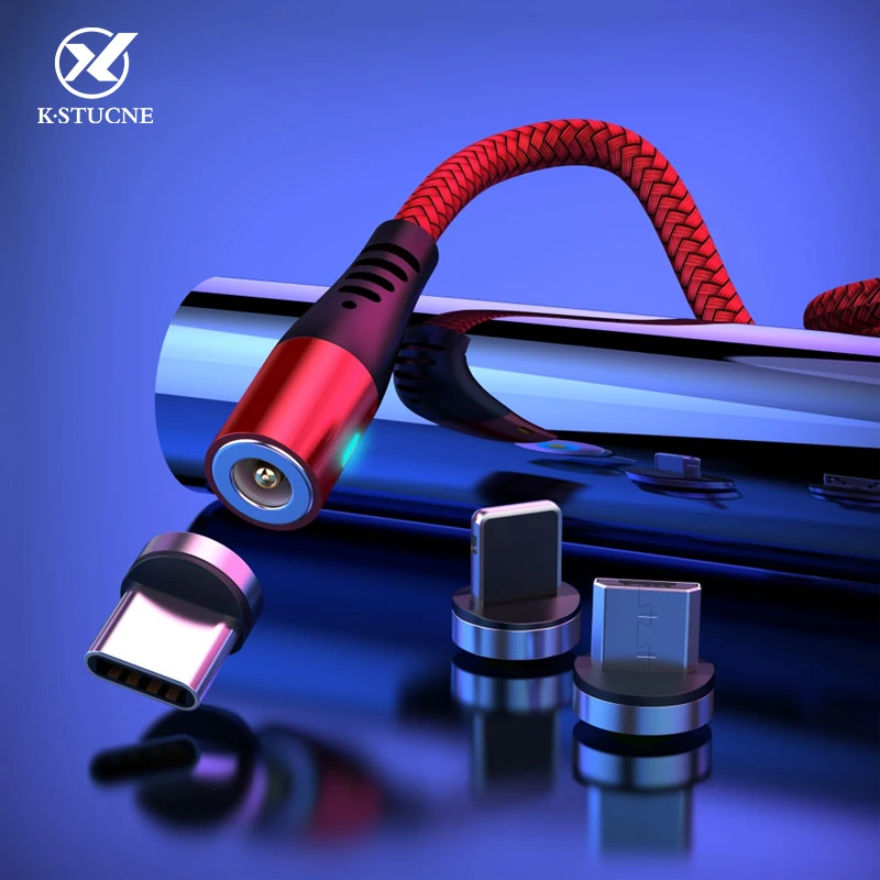 

1m 2m Magnetic USB Cable For Samsung S8 Xiaomi Huawei Micro USB Type C Fast Charging Data Charge Cable USB C Mobile Phone Cable