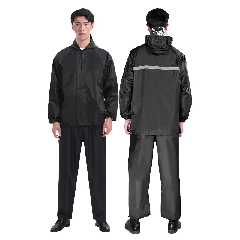 

Reflective Raincoat Rain Pants Split Suit Men and Women Adult Rain-Proof Clothes Riding Split