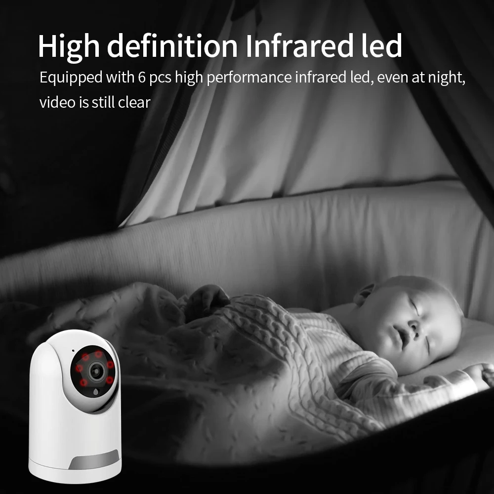 Умная домашняя Wi Fi камера 3MP Tuya для системы видеонаблюдения PTZ детей поворот на 360