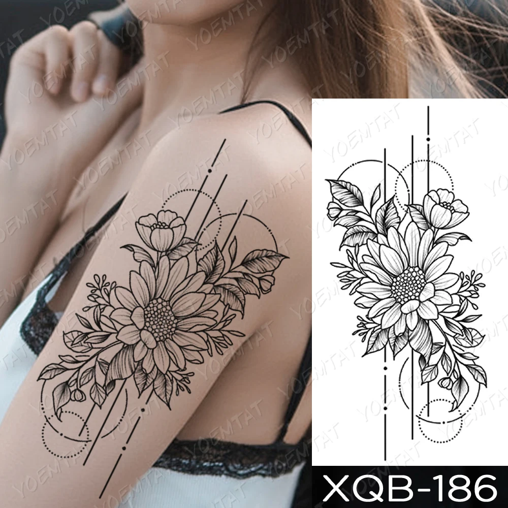 

Waterproof Temporary Tattoo Sticker Dreamcatcher Flowers Love Flash Tattoos Butterfly Lotus Body Art Arm Fake Sleeve Tatoo Women