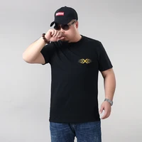 2021 new mens short sleeved t shirt plus fat increase cotton round neck extra large stretch fat male large size half sleeve