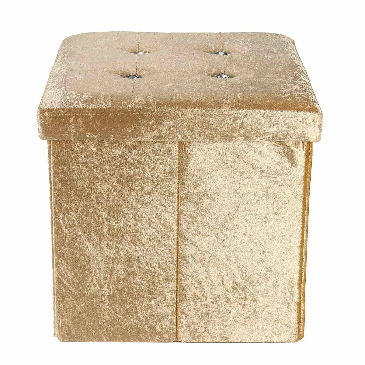 Квадратный складной табурет для хранения фланелевый стул ног маленькая коробка