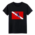 Мужская футболка с флагами для подводной охоты, свободного погружения и дайвинга, новинка 2020, модные летние хлопковые футболки с короткими рукавами