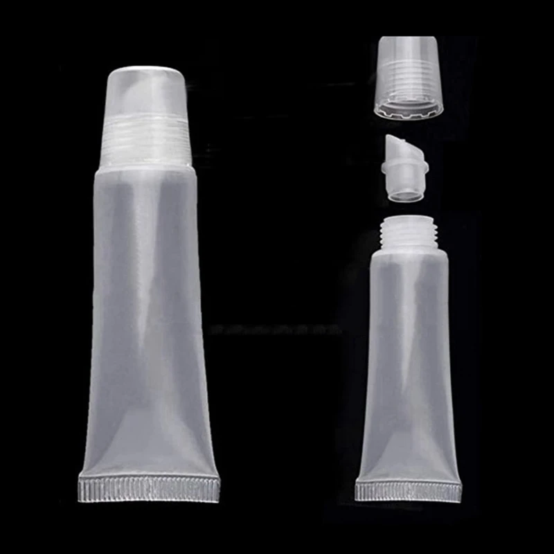 10Pcs 8ML/10ML/15ML Empty Lip Gloss Tubes Lipstick Tube Makeup Squeeze Clear Lipgloss Container Balm Soft Hose | Дом и сад