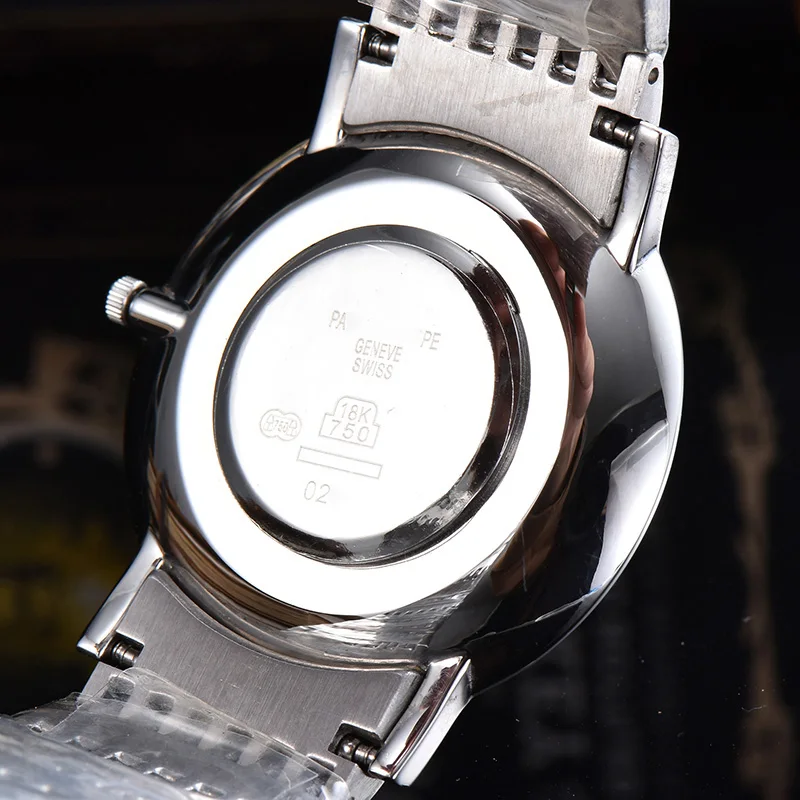 

PA brand luxury men's watch quartz movement stainless steel strap simple gentleman ultra-thin trend business men's watch