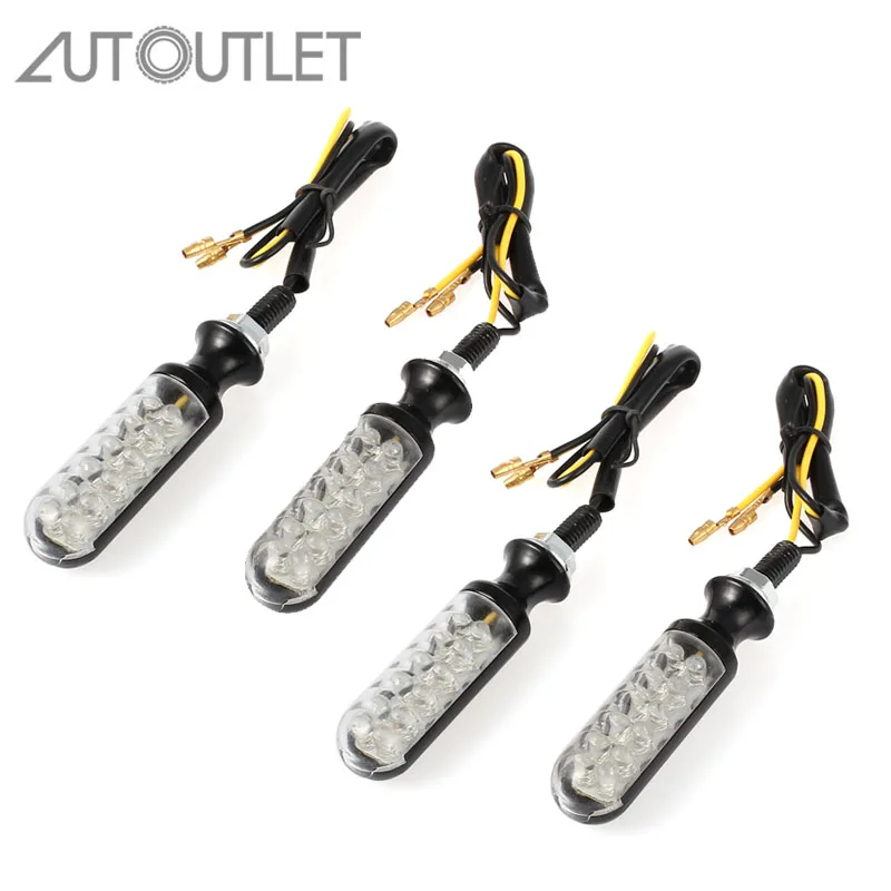Универсальный поворотник для мотоцикла, 4 шт., 12 светодиодов