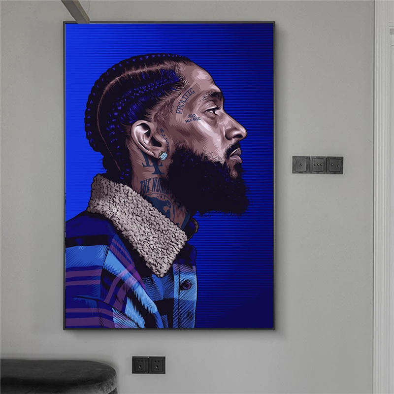 Абстрактная фигурка живопись известный американский рэпер Nipsey художественный