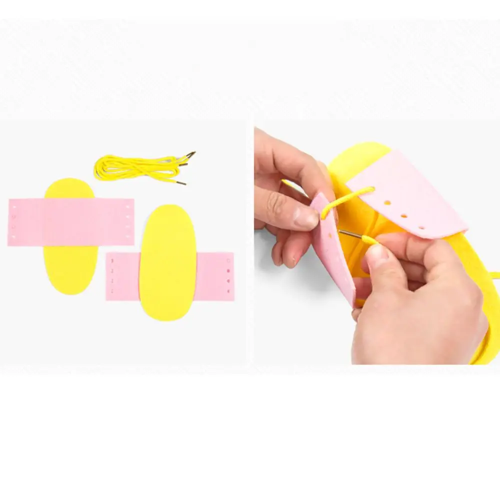 1 пара носков для детей раннего образования деревянная игрушка нетканый шнурок