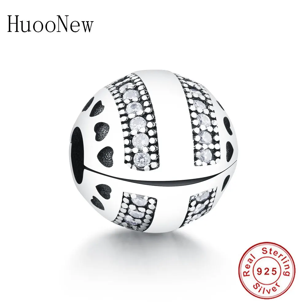 Браслет из стерлингового серебра 925 пробы с прозрачным цирконием в форме сердца и