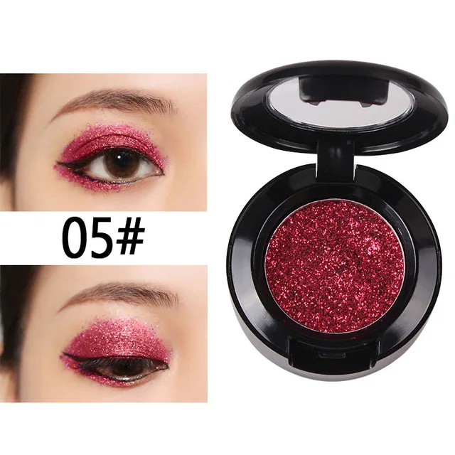 Miss Rose Diamond Glitter Eyeshadow 16 Colors Single Palette Illuminator Makeup Shimmer Metal Eye Shadow Shine Pigment Cosmetics - Цвет: 7001-07405