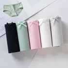 Женское нижнее белье высокого качества, сексуальные хлопковые трусики для девочек, милое розовое белье, однотонные женские трусики, 5 шт.