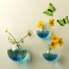 Подвесные настенные вазы, стеклянная ваза для растений и цветов, террариума, аквариума, домашний декор без следов, 15, 12, 10 см