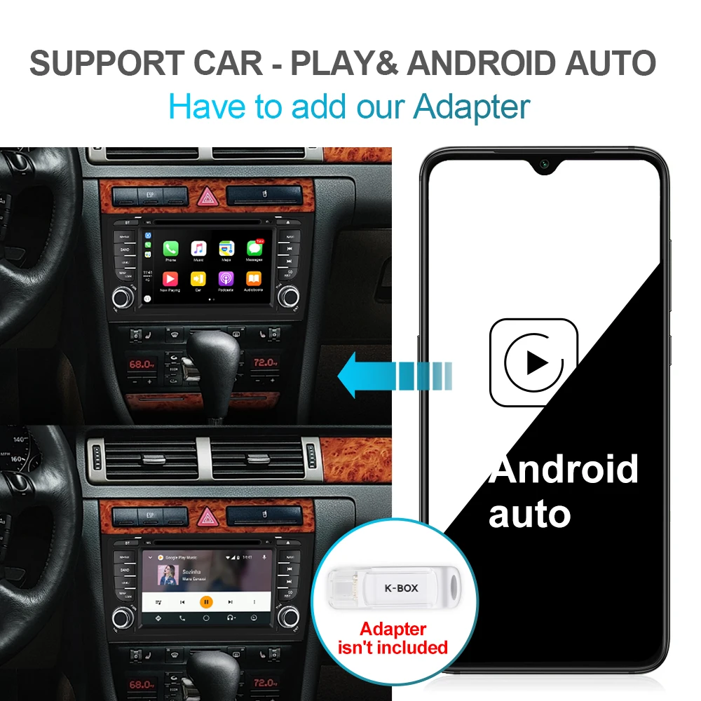 Isudar PX6 2 Din Android 10 для Audi A6 C5 S6 RS6 автомобильный мультимедийный плеер GPS DVD 8 ядро