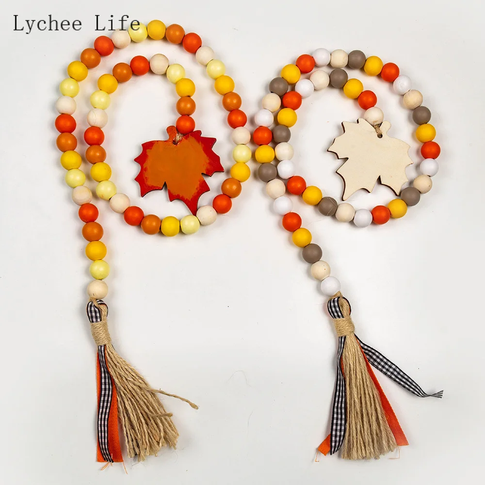 

Lychee Life 1 шт. декоративные деревянные бусины в фермерском стиле Гирлянда Декор молитвенные бусины «сделай сам» Праздничные ремесла ручной ра...