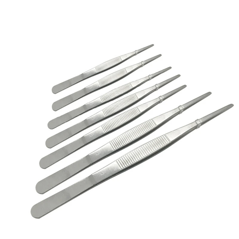 

Stainless Steel Tweezers 430 Precision CR Anti-iodine Long Forceps 12.5cm-30cm Straight Head Elbow Thicken Medical Tools