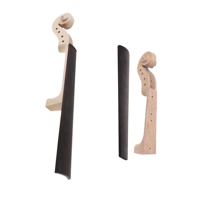 

Новинка, 2 комплекта, 4/4 размера, Кленовая скрипка, гриф из Эбенового дерева, набор «сделай сам» с ручной резьбой, прокрутка, a & B