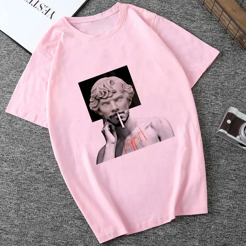 Повседневные розовые топы со змеиной головой монстра медузы смешная Женская