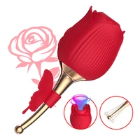 rose shape sucking vibrators intimate goods nipple sucker oral clitoris stimulation sex toys for women blowjob vaginal vibrators