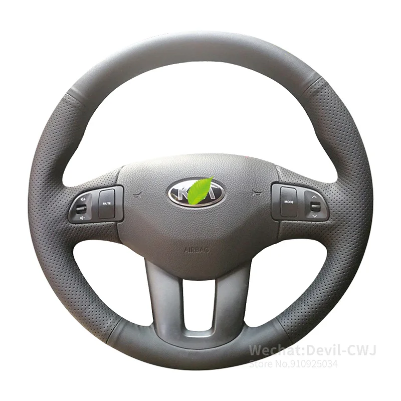 

Alcantara For Kia Sportage R 2011-2016 2012 2013 2014 2015 steering wheel cover hand-stitch grip cover Car Interior Accessories