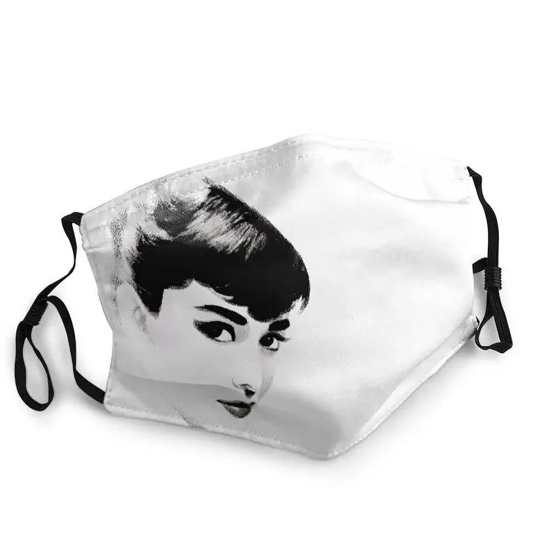 

Washable Audrey Hepburn Legend Mask British Actress Mask Men Women Anti Haze Dustproof Protection Cover Respirator Mouth Muffle
