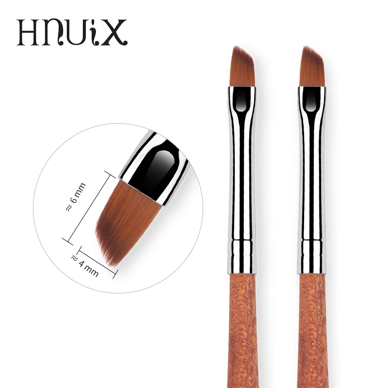 Nail Art Brush Pen Head Oblique Nylon Hair Acrylic UV Gel Varnish Builder Painting Drawing Tips Art Design Manicure Tool