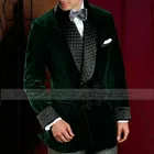 Новые простые линии самые последние дизайн зеленые вельветовые стеганые бархатный пиджак элегантный стильный Вечеринка одежда Блейзер сделанный на заказ 2021