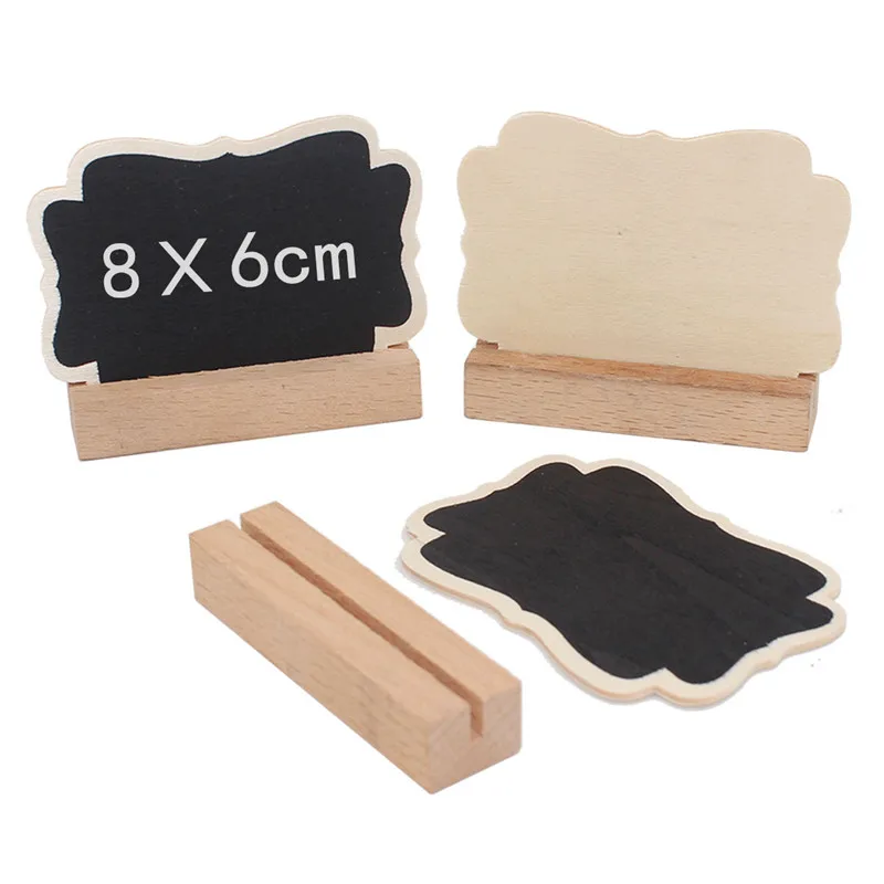 5pcs/Lot Kawaii Butterfly  Wooden Mini Blackboard Stand Wedding Party WoodenTag Black Board Chalkboard for Party Office School