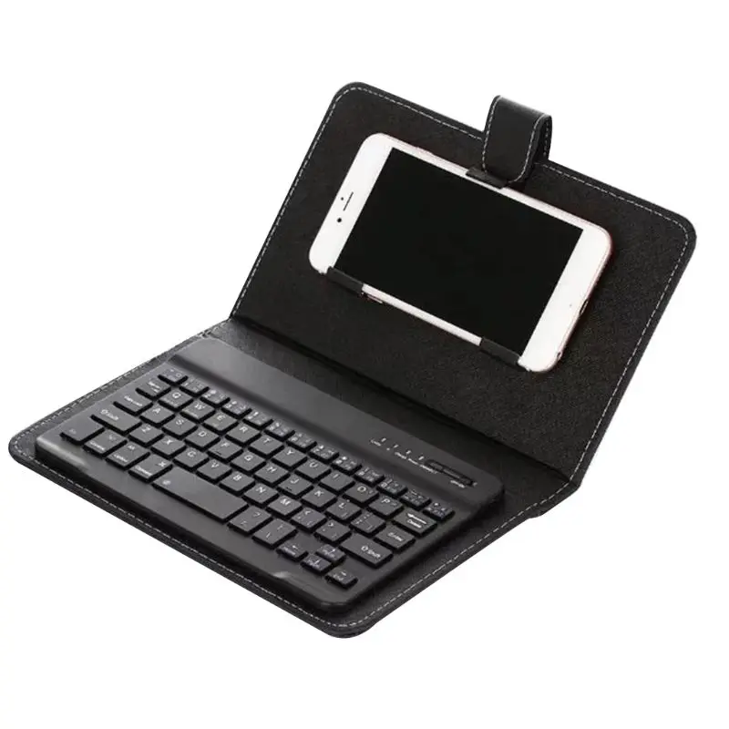

Wireless Bluetooth Keyboard PU Storage Case Mobile Phone Protective Casing