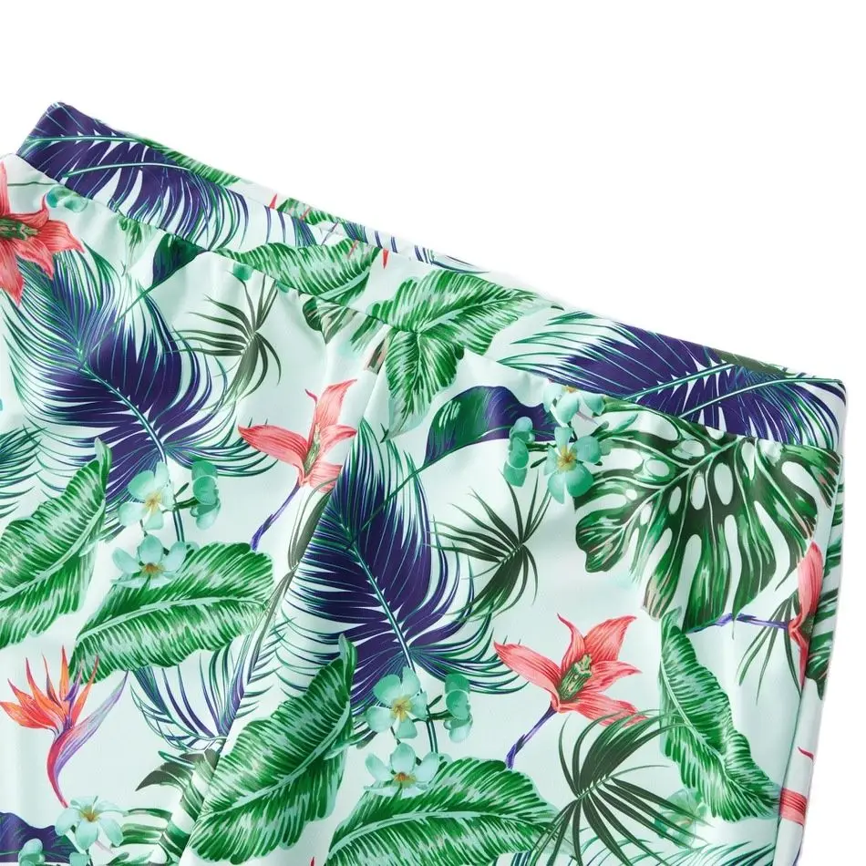 Новейший летний богемный семейный купальник комплект бикини для матери и дочери