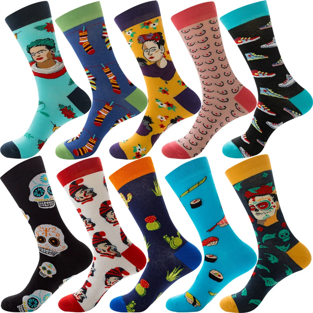 

Autumn and Winter New Trendy Socks Sushi Tube Socks Mexican Skull Socks Cactus Men's Socks Women's Socks Hip Hop Fashion