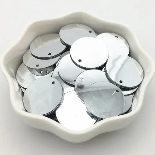 20mm Flat Silver Блестки 3-30 мм Серебряные Блестящие Блестки плоские круглые чашки пвх свободные Блестки блестка DIY ремесло шитье Женская одежда Аксессуары 20 г - Цвет: 20mm Flat Silver