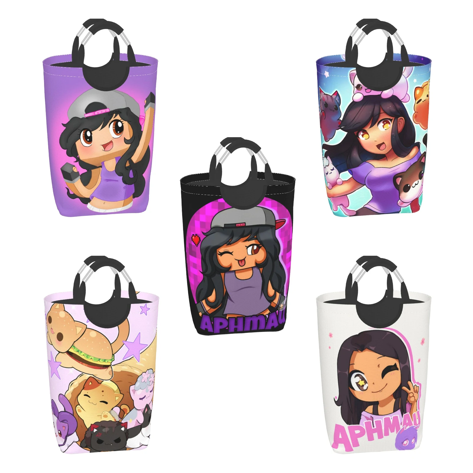 

Напольная корзина для белья с ручкой Aphmau, корзины для белья, одежда, игрушки