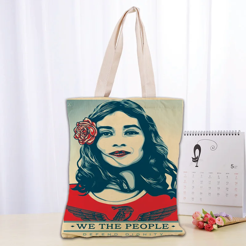 Новинка Холщовая Сумка-тоут Shepard Fairey модная прочная Женская Студенческая сумка