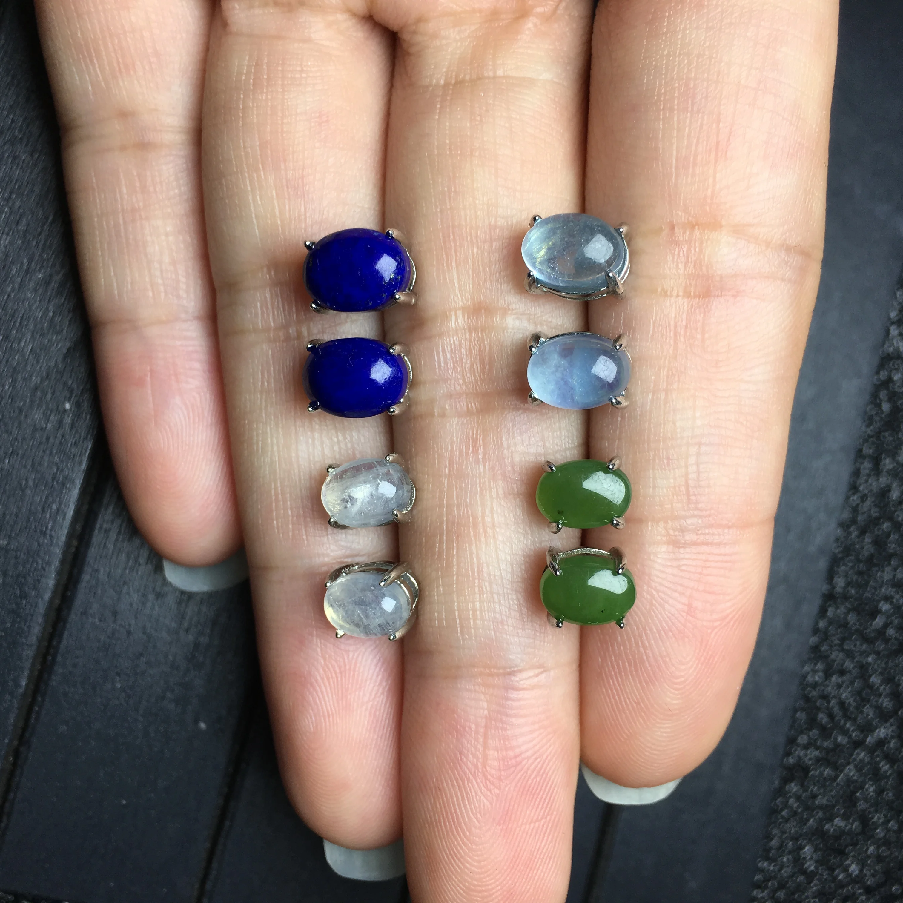 Заводская цена драгоценный камень антикварные серьги-гвоздики комбо подарочный