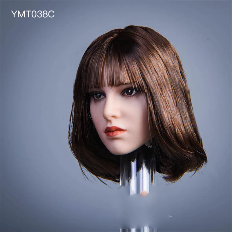 

1/6 Scale YMT038 Marty Hair Female Doll Head Sculpture For 12" Soldier Figures Without Body In Stock