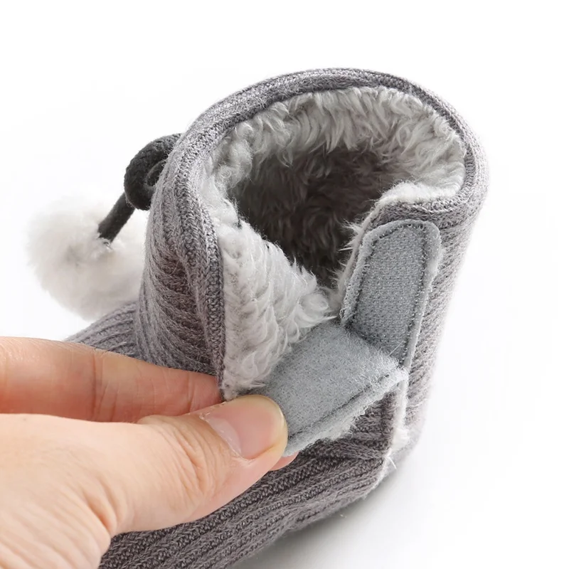 Осень 2021 обувь для новорожденных вязаные ботинки в горошек маленьких девочек и