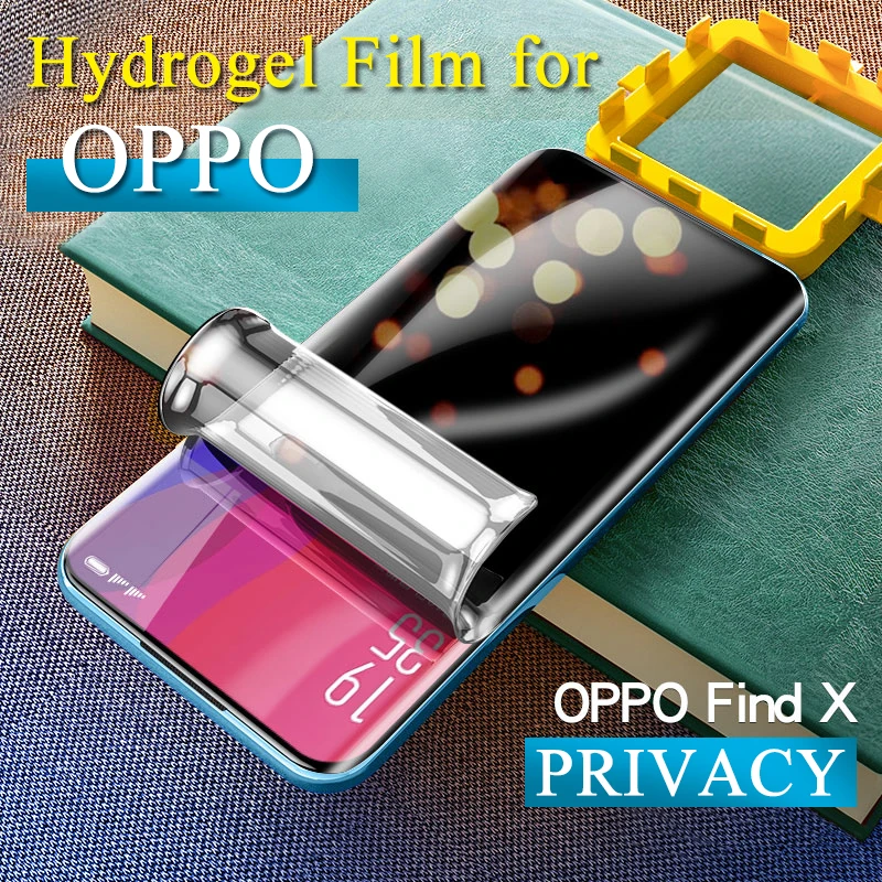RX17 Neo F7 мягкая Гидрогелевая пленка для OPPO Reno 3 4 Pro ACE2 A72 Find X Privacy защитная Realme XT X2
