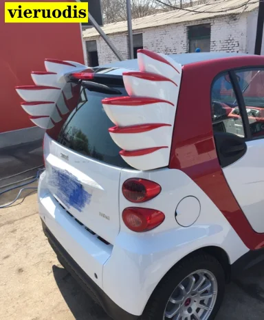 Для Benz Smart Fortwo 2008-2014 задний Аэро крыло спойлер багажник загрузки Спойлеры ABS серый