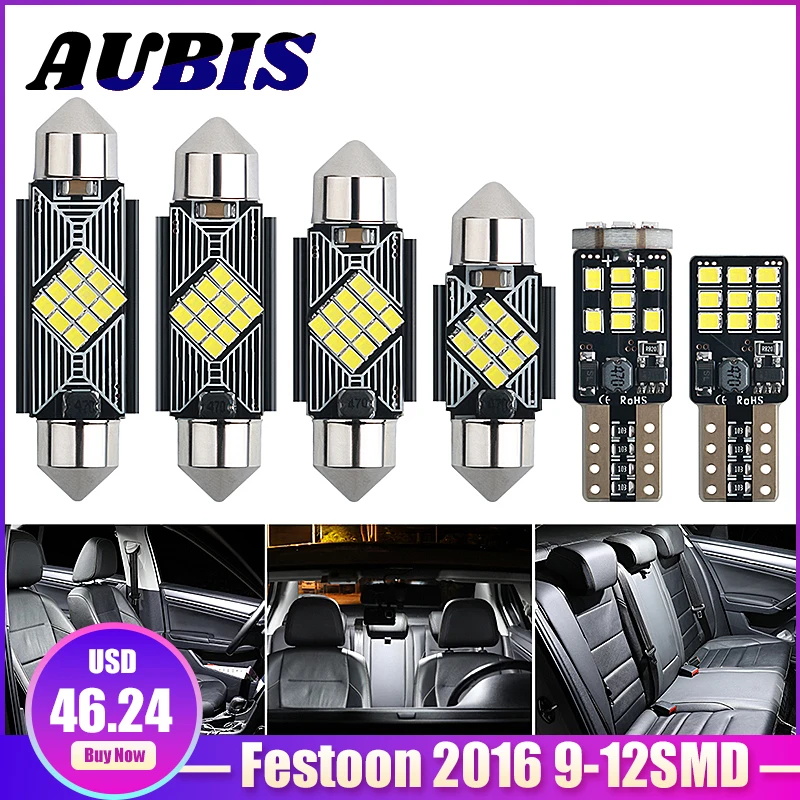 

50 шт. Новинка 3 Вт 2016 9smd Canbus без ошибок Festoon C5W C10W номерной знак 31/36/39/41 мм Светодиодные Автомобильные лампы автомобильная купольная лампа 12В-24В...