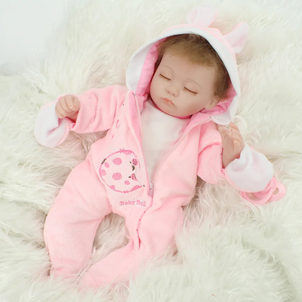 45 см Детские куклы реборн реалистичные спальные детские игрушки ткань тела
