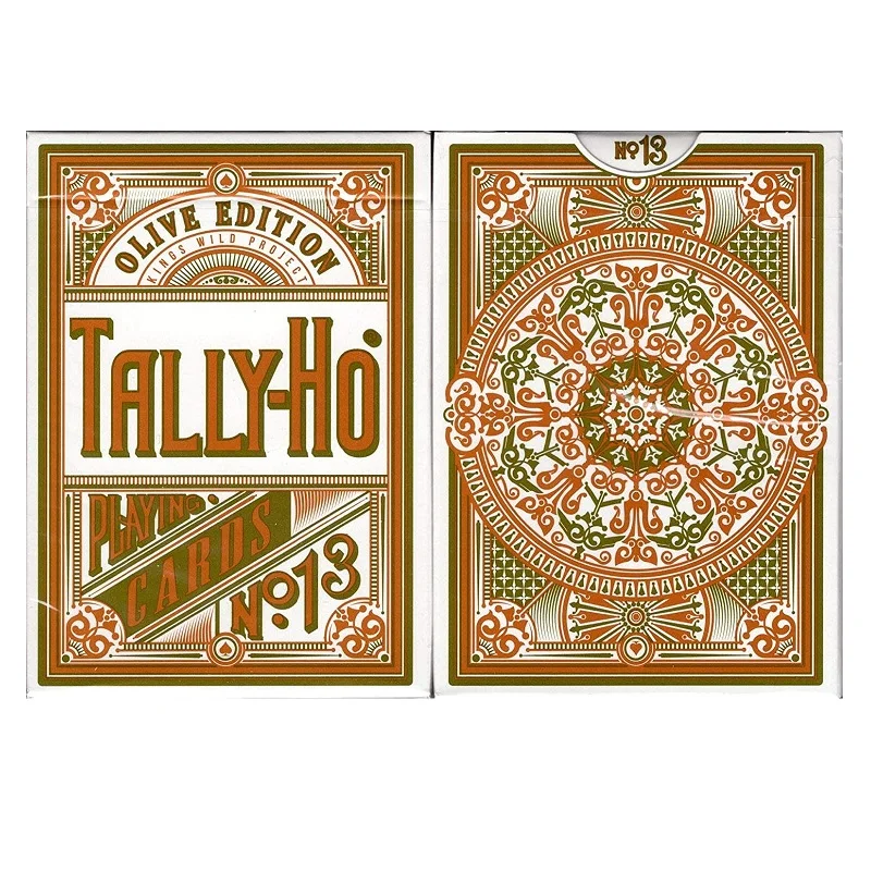 Волшебные игральные карты Olive Tally-Ho колода размеров для покера USPCC