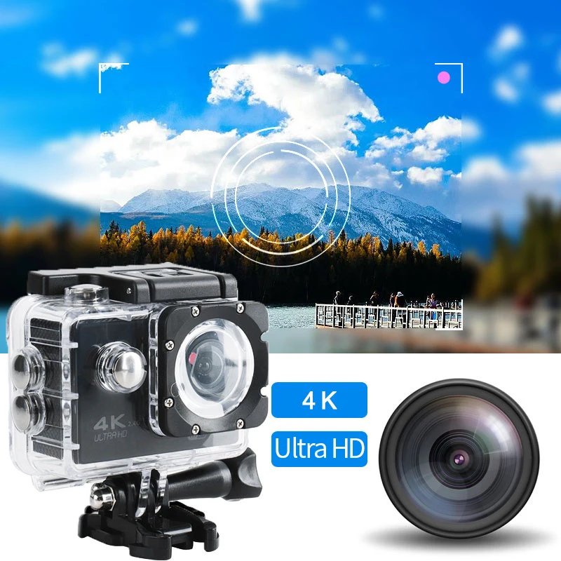 Pаспродажа Экшн-камера Ultra HD 4K, 2,0 дюйма, Wi-Fi, 170D, с дистанционным управлением