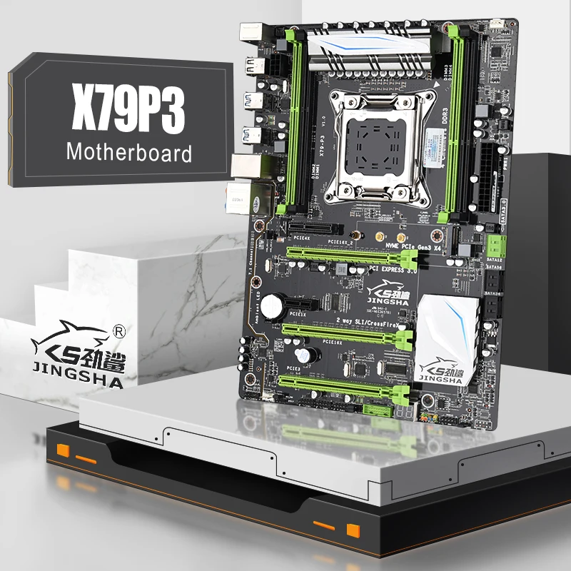 Материнская плата JINGSHA X79P3 4-канальная игровая материнская по стандарту ATX с