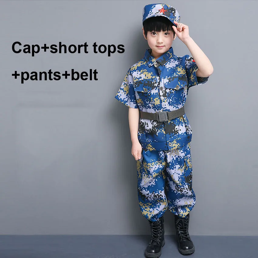 Военная униформа для детей тренировочный костюм мальчиков военная куртка штаны