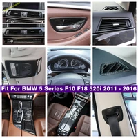 door bowl dashboard air ac gear panel cover trim for bmw 5 series f10 f18 520i 2011 2016 carbon fiber interior refit kit