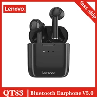 lenovo qt83 tws bluetooth earphones wireless stereo smart touch noise cancelling hd call headset sport with microphone earbuds